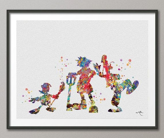 570x480 Kingdom Hearts Sora 3 Watercolor Illustrations Art By Cocomilla - Kingdom Hearts Watercolor