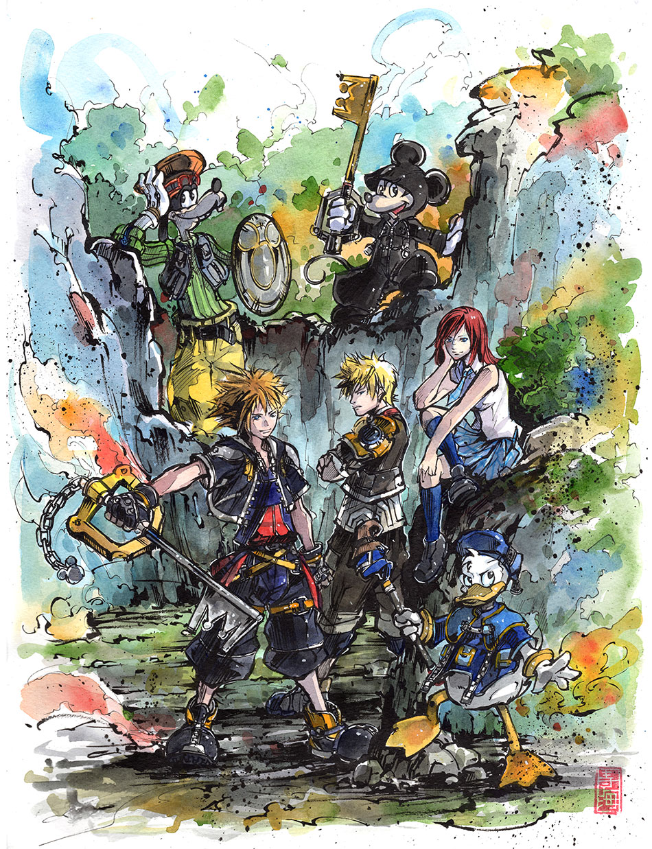 950x1237 Kingdom Hearts Favourites By Keybladeknight99 - Kingdom Hearts Watercolor