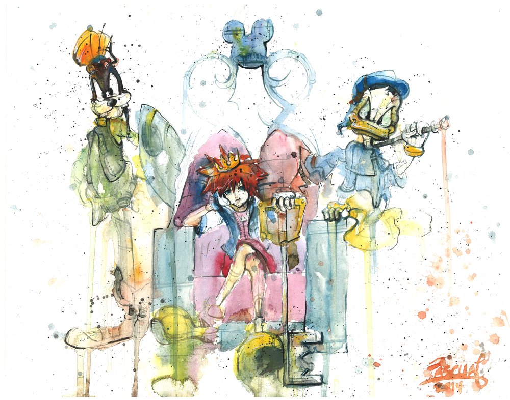 1000x786 Kingdom Hearts Pascual Productions - Kingdom Hearts Watercolor