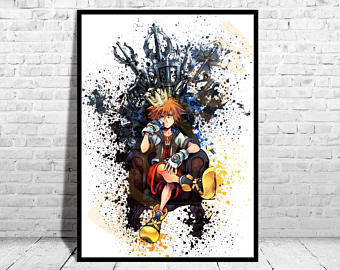 340x270 Kingdom Hearts Art Etsy - Kingdom Hearts Watercolor