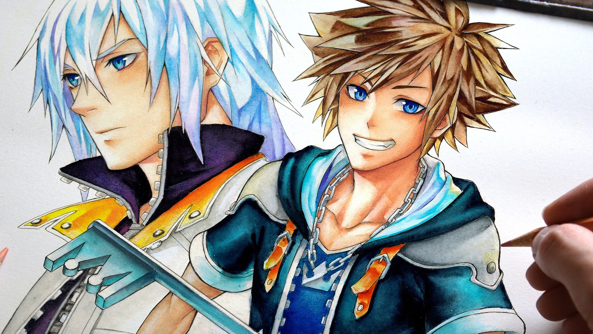 1920x1080 Kingdom Hearts 2 - Kingdom Hearts Watercolor