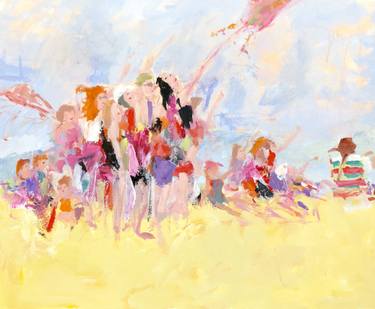 375x309 Saatchi Art Go Fly A Kite 2 Painting By Sandy Welch - Kite Watercolor