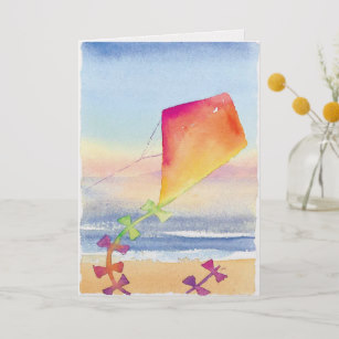 307x307 Watercolor Kite Cards Zazzle - Kite Watercolor