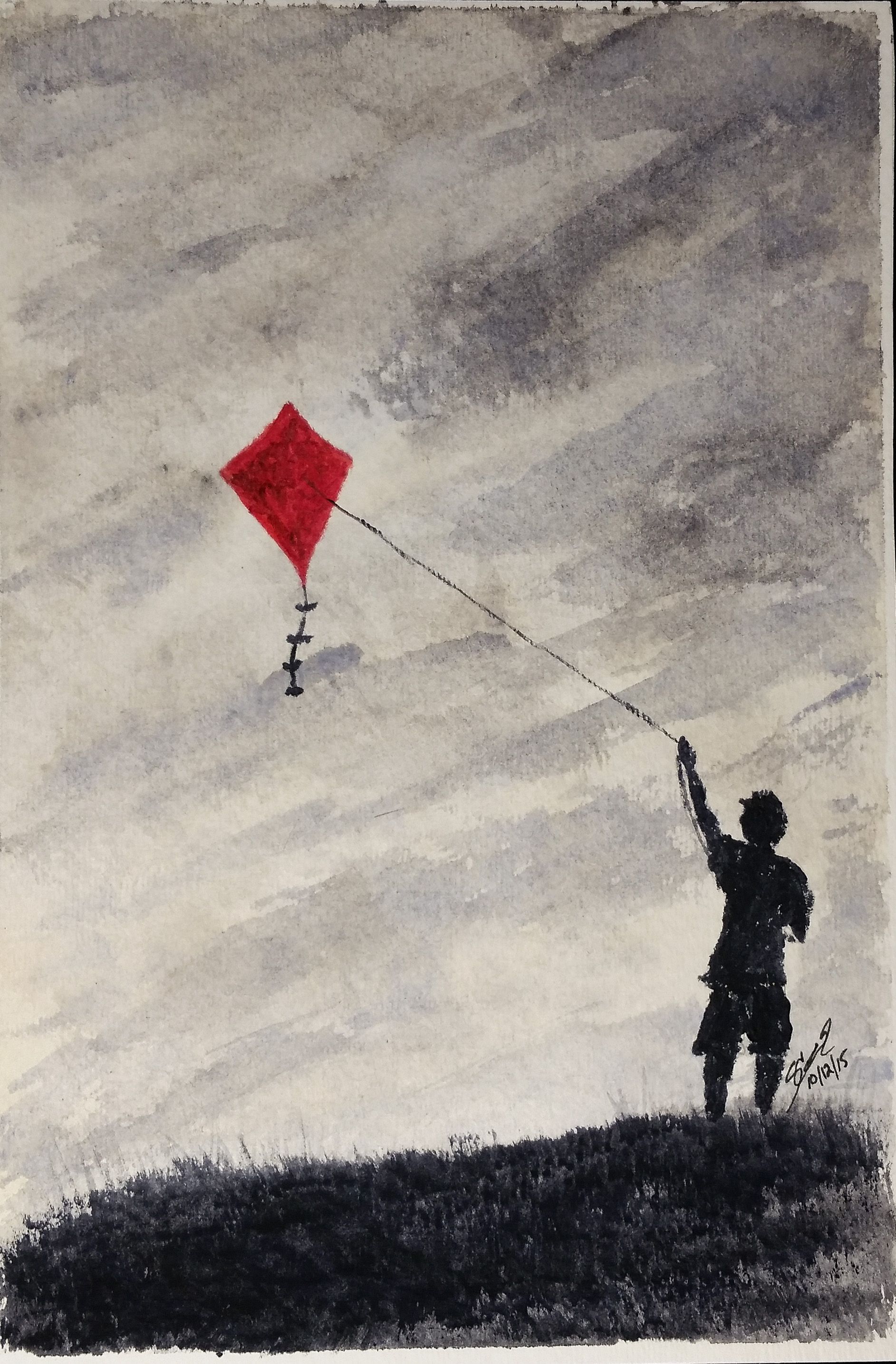 1885x2869 Go Fly A Kite - Kite Watercolor