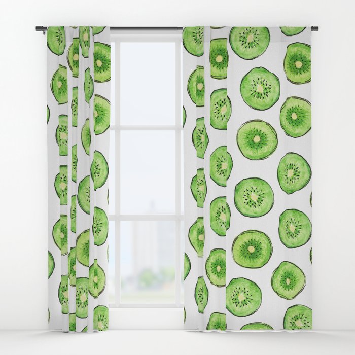 700x700 Kiwi Watercolor Window Curtains By Lenamirisola Society6 - Kiwi Watercolor