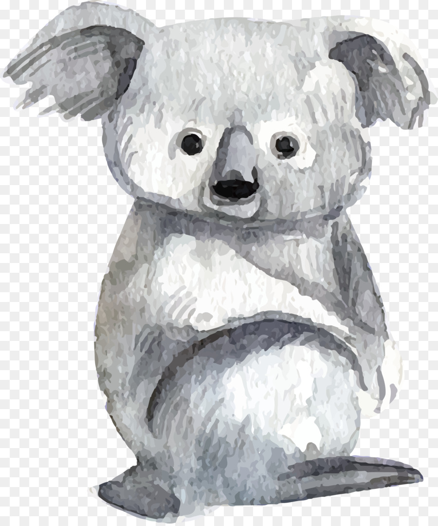 900x1080 Baby Koalas Lemur Bear Watercolor Painting - Koala Watercolor