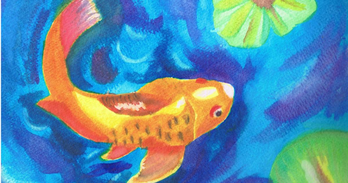 1200x630 Koi Fish Watercolor Workshop Jericho Public Library - Koi Fish Watercolor