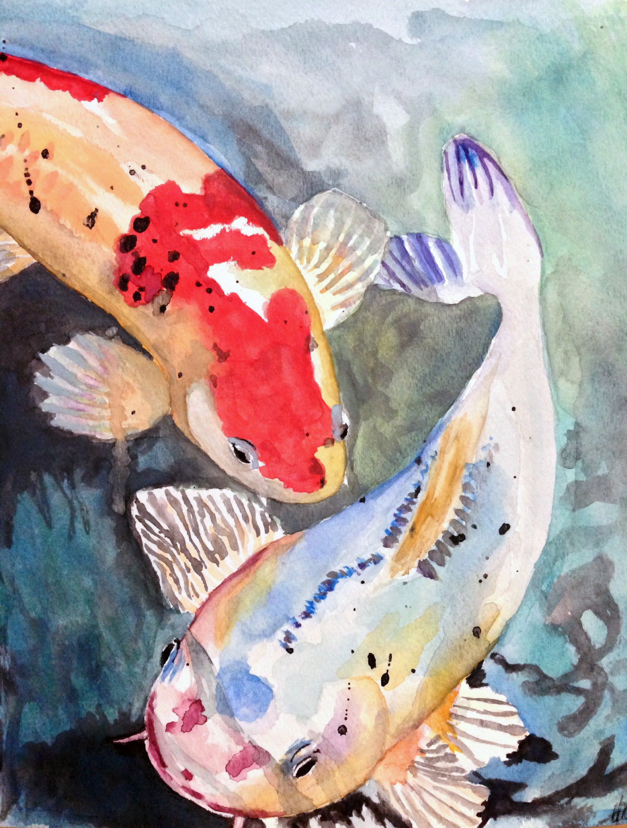 1280x1689 Melanie Dela Cruz - Koi Fish Watercolor