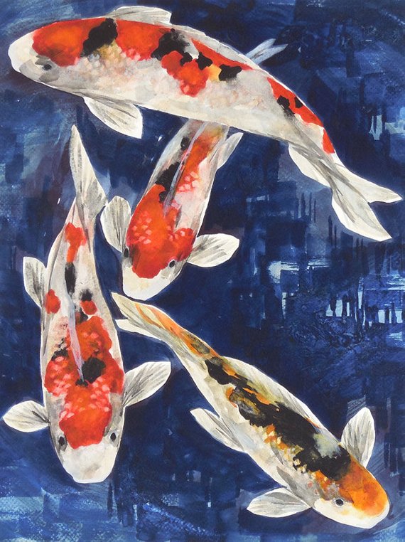 Koi Fish Watercolor at PaintingValley.com | Explore collection of Koi ...