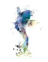 154x200 Stunning Koi Fish Watercolor Painting Reproductions For Sale On - Koi Fish Watercolor