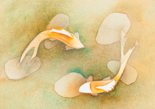 600x425 Watercolor Painting Lesson Of Koi Fish - Koi Fish Watercolor