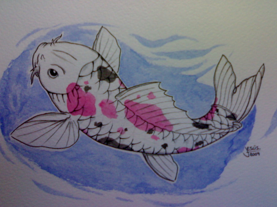 900x675 Koi Fish Watercolor By Gsus86m - Koi Fish Watercolor