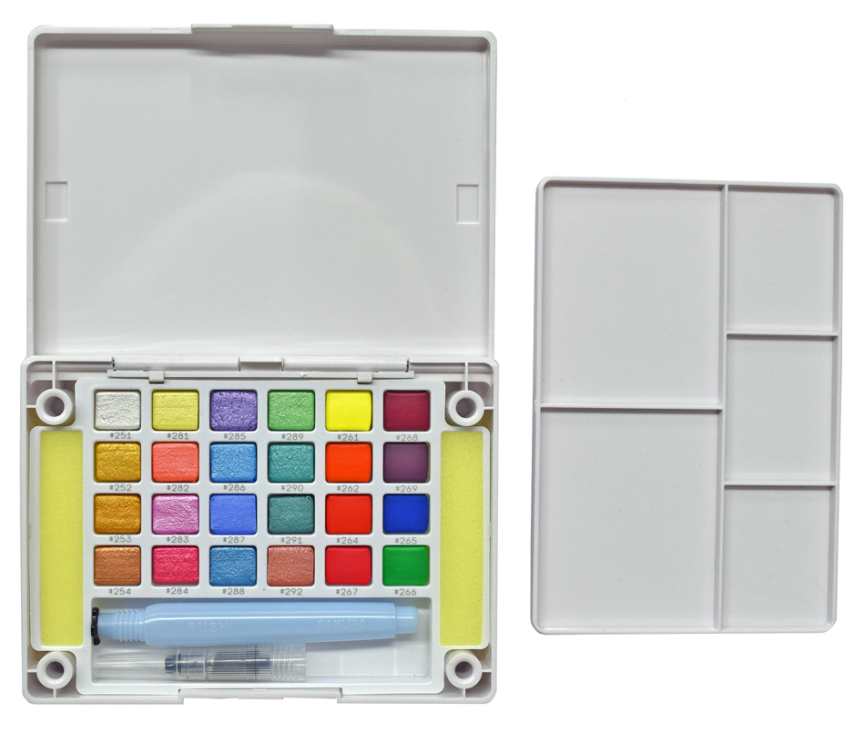 950x805 Sakura Koi Watercolors 24 Cac Pocket Field Sketch Box - Koi Watercolor