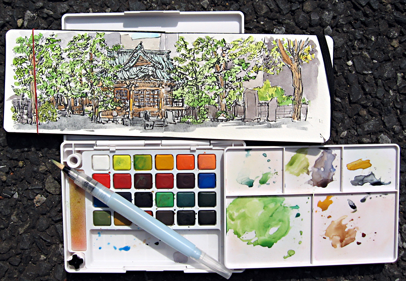 800x554 Sakura Koi Watercolour Field Sketch Set - Koi Watercolor