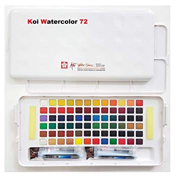355x354 Sakura Koi Watercolour Pocket Field Sketch Box 72 Colours Assorted - Koi Watercolor