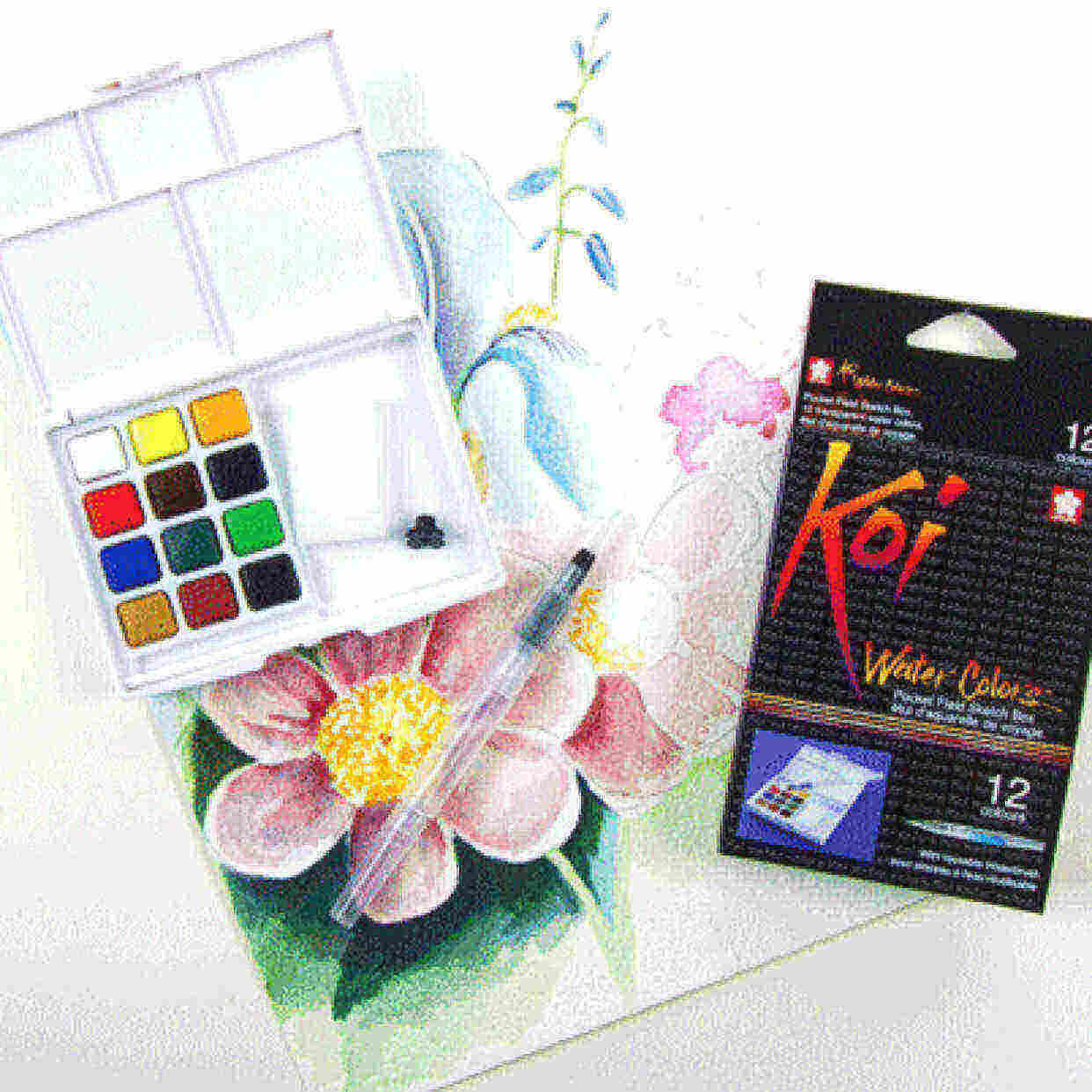 1242x1242 For Vania )sakura Koi Watercolor Airfrov - Koi Watercolor