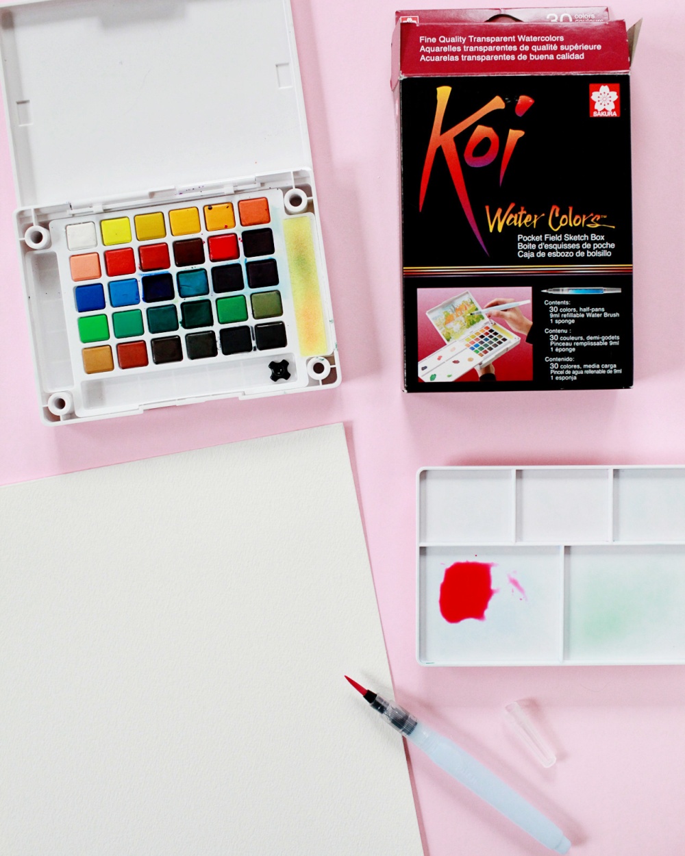 1000x1250 Sakura Koi Water Color With Brush 24 Colour Xncw24n Lazada - Koi Watercolor Travel Set