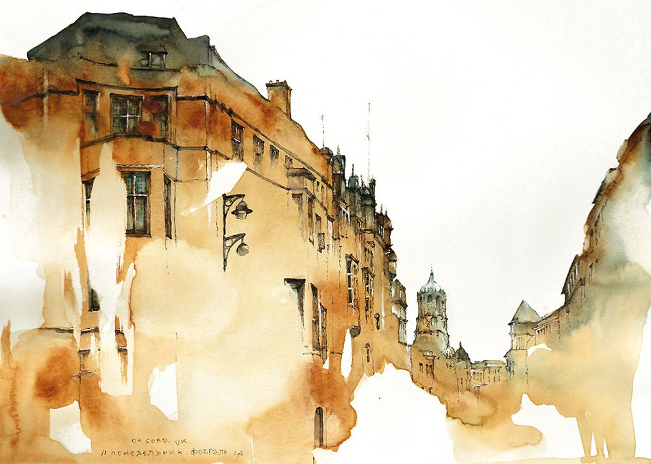 950x677 Elusive Architecture In Watercolors Of Korean Artist Sunga Park - Korean Watercolor Paintings