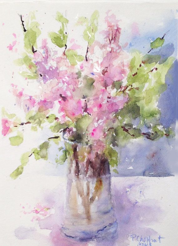 570x789 Watercolor Original Painting Art Print Korean By Patchoffrut Art - Korean Watercolor Paintings