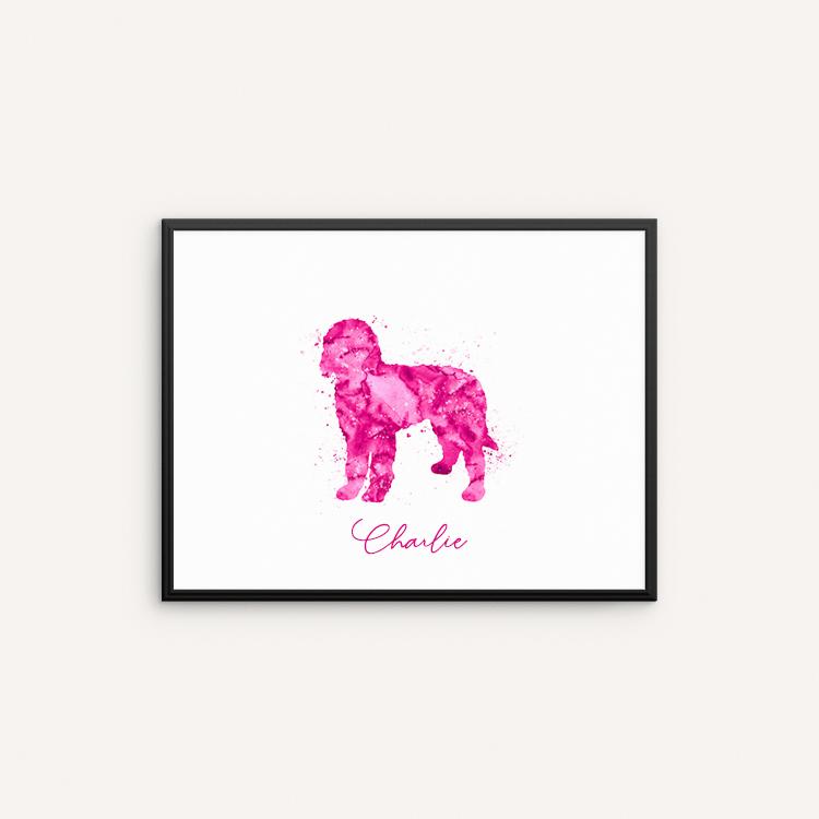 750x750 Goldendoodle Labradoodle Watercolor Art Print, Dog Watercolor Wall - Labradoodle Watercolor