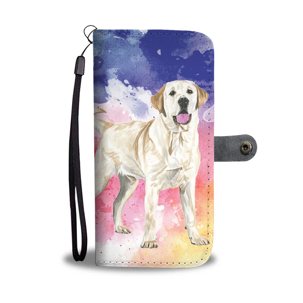 1024x1024 Yellow Labrador Watercolor Design No.1 Wallet Phone Case - Labrador Watercolor