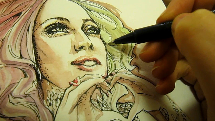 900x506 Lady Gaga - Lady Gaga Watercolor