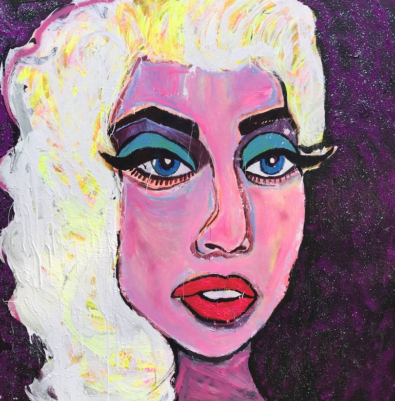 770x782 Lady Gaga Painting By Wayne Hollowell Saatchi Art - Lady Gaga Watercolor