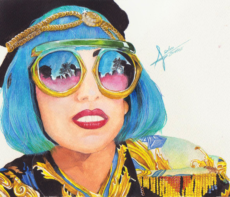 900x771 Lady Gaga Watercolors By Franxxxholic - Lady Gaga Watercolor