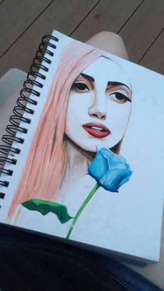 320x568 Old Lady Gaga Watercolor - Lady Gaga Watercolor