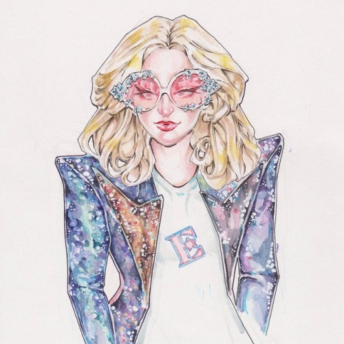 500x500 Lady Gaga Sketches Tumblr - Lady Gaga Watercolor