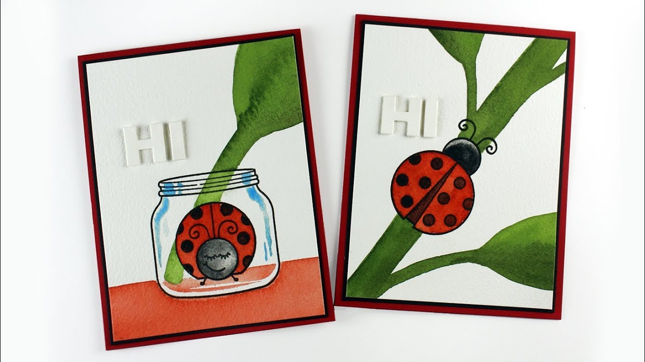 1280x720 Simple Watercolor Leaves For Your Ladybug - Ladybug Watercolor