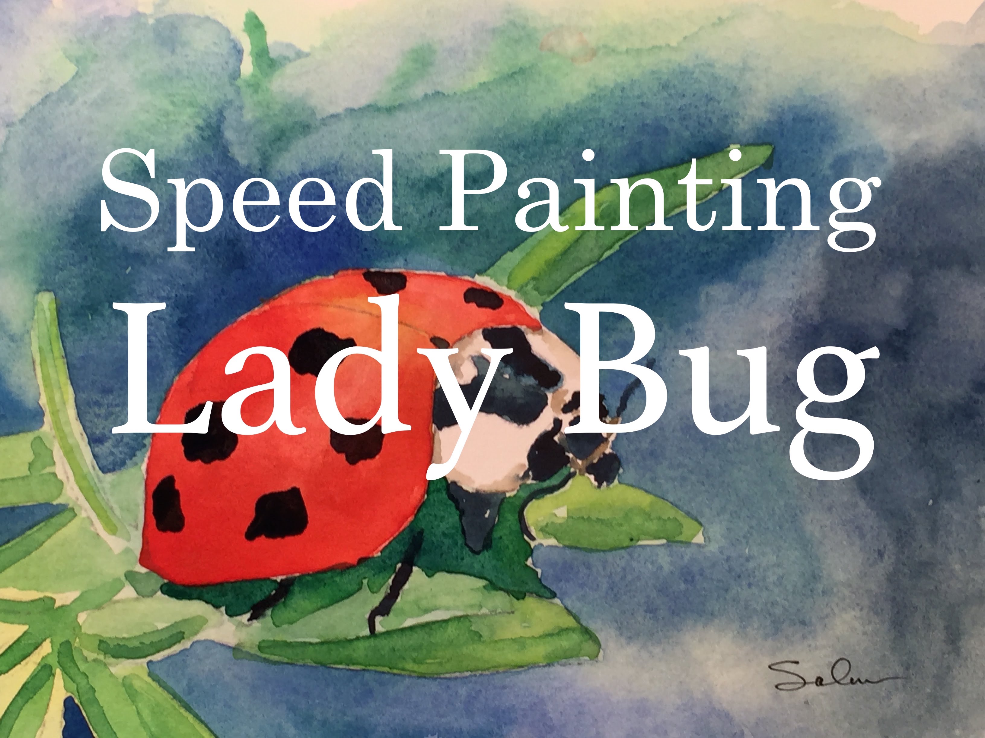3264x2448 How To Speed Painting A Ladybug In Watercolor Watercolour - Ladybug Watercolor