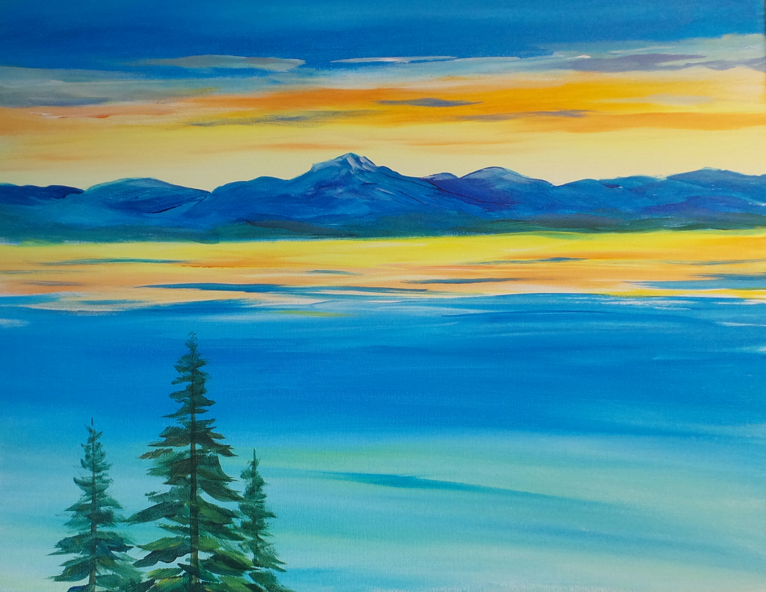 Lake Tahoe Watercolor At Paintingvalley.com 