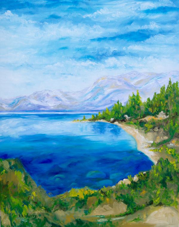600x762 Fine Art Originals, Prints, Greeting Cards Amp Photography Of J - Lake Tahoe Watercolor