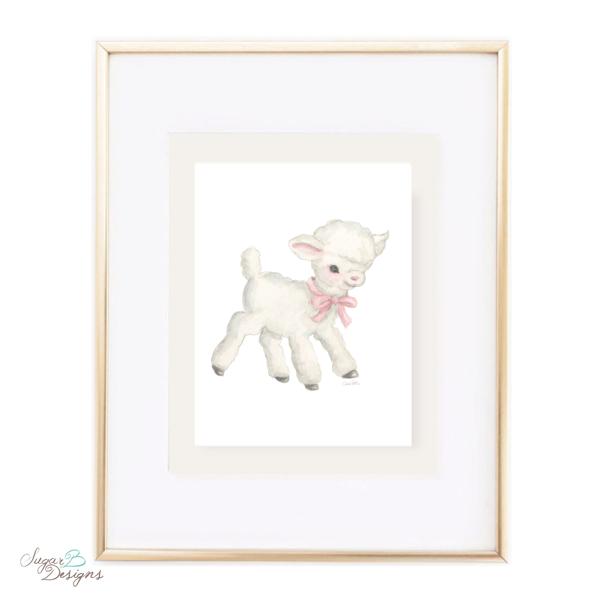 Lamb Watercolor at PaintingValley.com | Explore collection of Lamb ...