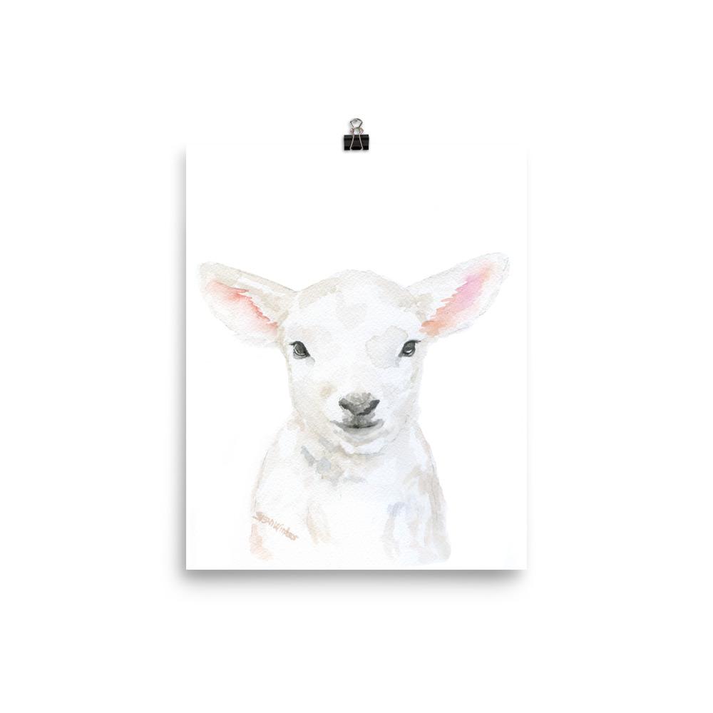 1000x1000 Baby Lamb Face Watercolor Susan Windsor - Lamb Watercolor