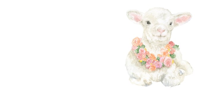 700x304 Baby Lamb Floral Watercolor Farm Animal Coffee Mug By Susanwindsor - Lamb Watercolor