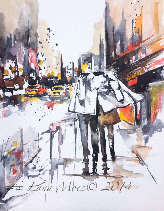 570x731 Travel Inspired Art Print From Original Watercolor - Lana Watercolor Paper