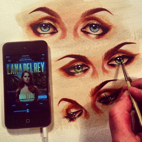 600x600 Glenn Arthur On Twitter Lana Del Rey And Quick Eye Studies - Lana Watercolor Paper