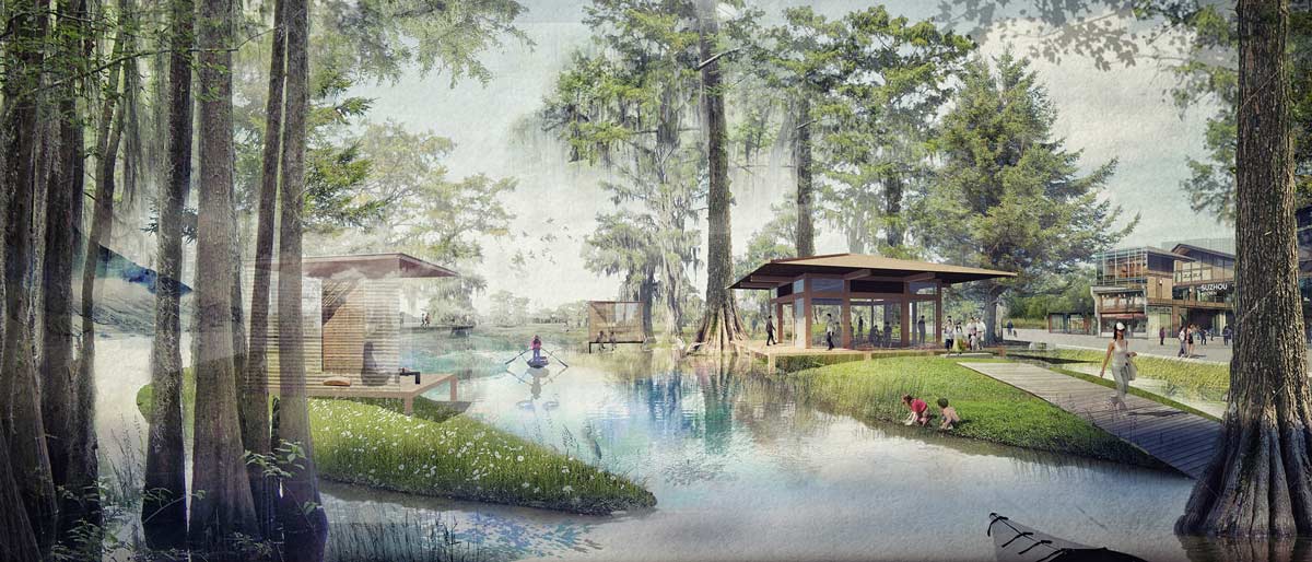 1200x514 Tls Shishan Park Elevated Walkways Landscape Architecture Works - Landscape Architecture Watercolor