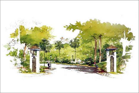 468x312 Architectural Rending - Landscape Architecture Watercolor