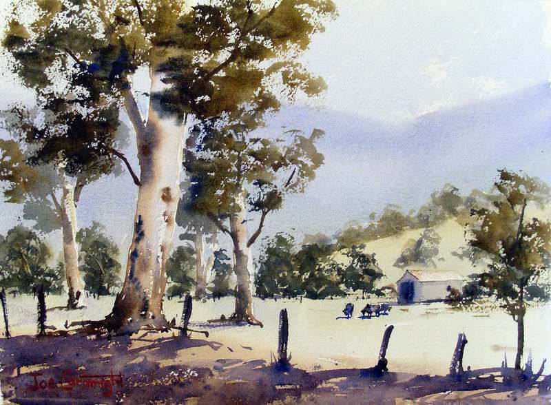 800x588 Watercolor Paintings Landscape Gallery - Landscape Drawing With Watercolor