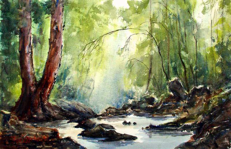 800x517 Watercolor Paintings Landscape Gallery - Landscape Watercolor Paintings Gallery