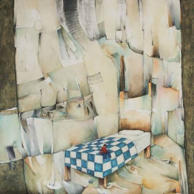 400x400 Unicef Uk Market Peru Large Scale Surreal Oil On Canvas Painting - Large Scale Watercolor Painting