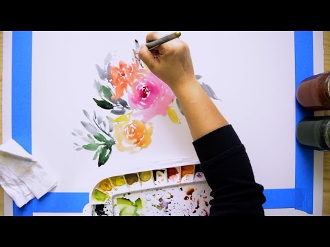 480x360 How To Paint A Large Watercolor Floral Painting! - Large Watercolor