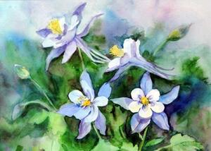 300x214 Large Aspen Forest Watercolor Painting Cutting Board, 11.5x15.5 - Large Watercolor