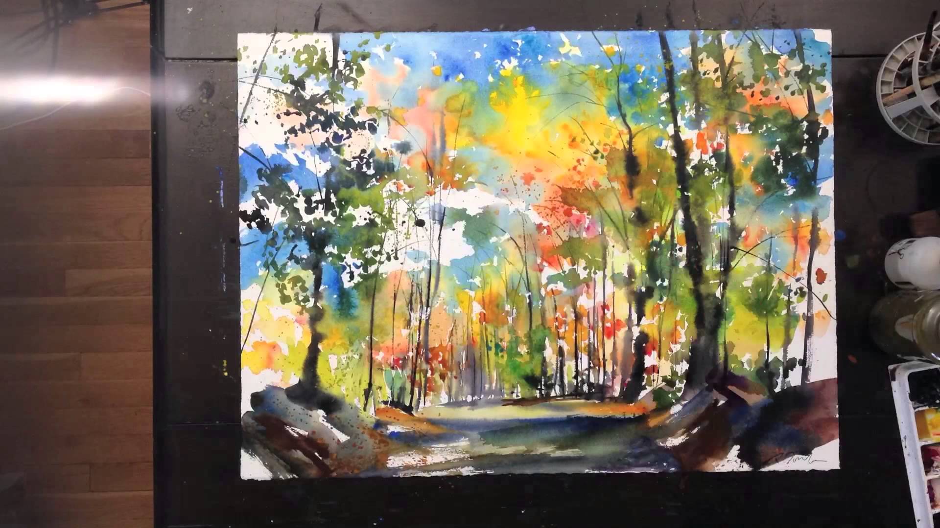 1920x1080 Large Format 22x30 Fallscape Watercolor Painting Amp More - Large Watercolor