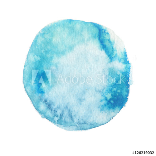 500x500 Large Watercolor Spot With Paint Texture Isolated On White - Large Watercolor