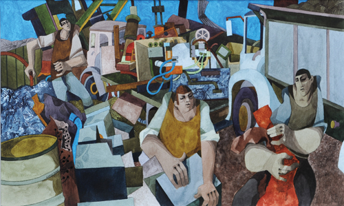 500x299 Watercolor Figure Paintings By George Large - Large Watercolor Art