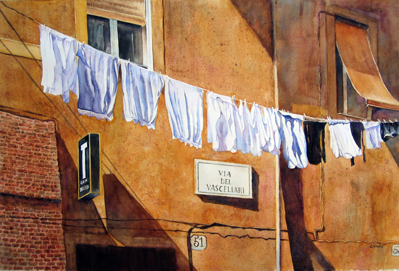 800x544 The Art Of Lynn Miller Landscapes - Laundry Watercolor